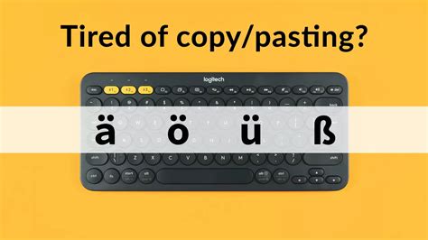How to get ä, ö, ü and ß when typing .